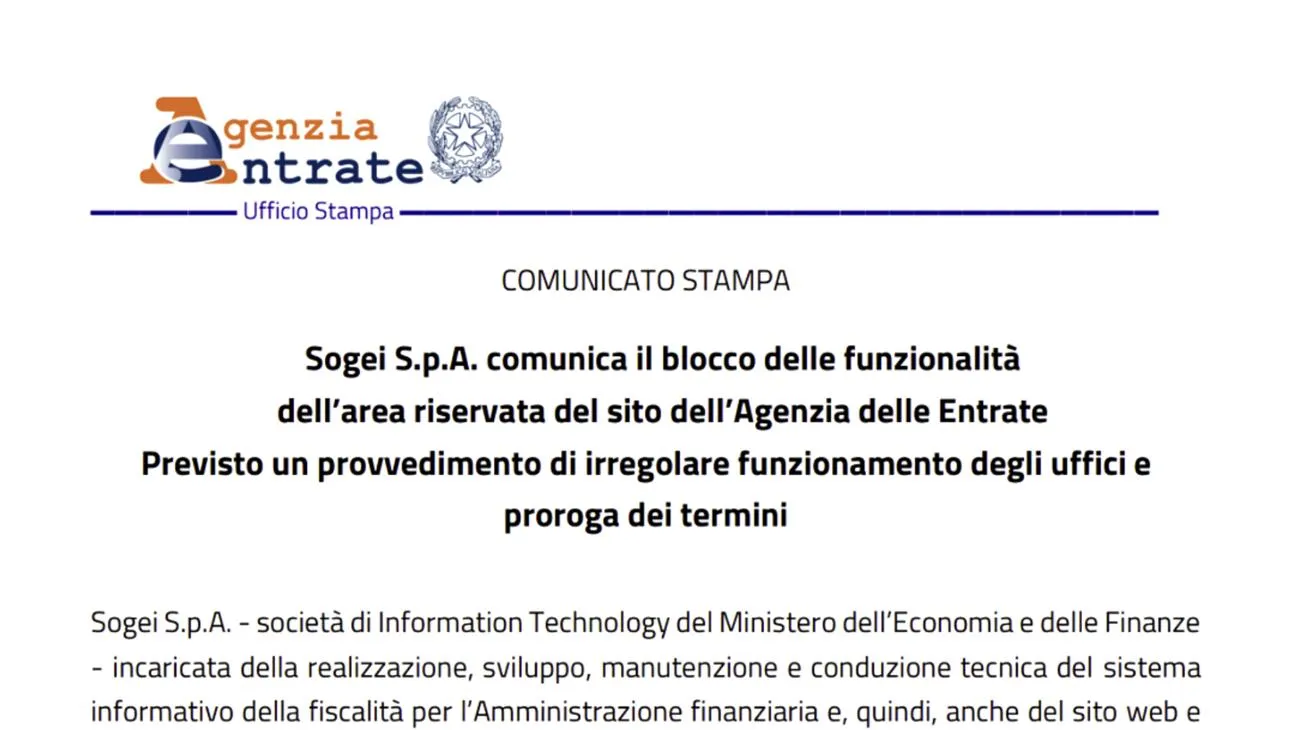 Agenzia delle Entrate in tilt: quello che devi sapere prima che sia troppo tardi per i tuoi rimborsi Sat May 17 2025 17:02:47 GMT+0000 (Coordinated Universal Time)"
