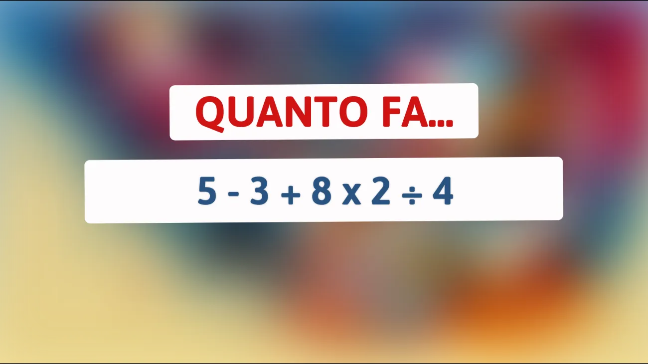 Finalmente l'enigma che può mettere alla prova la tua intelligenza: riesci a risolvere questa sfida matematica solo per menti geniali?"