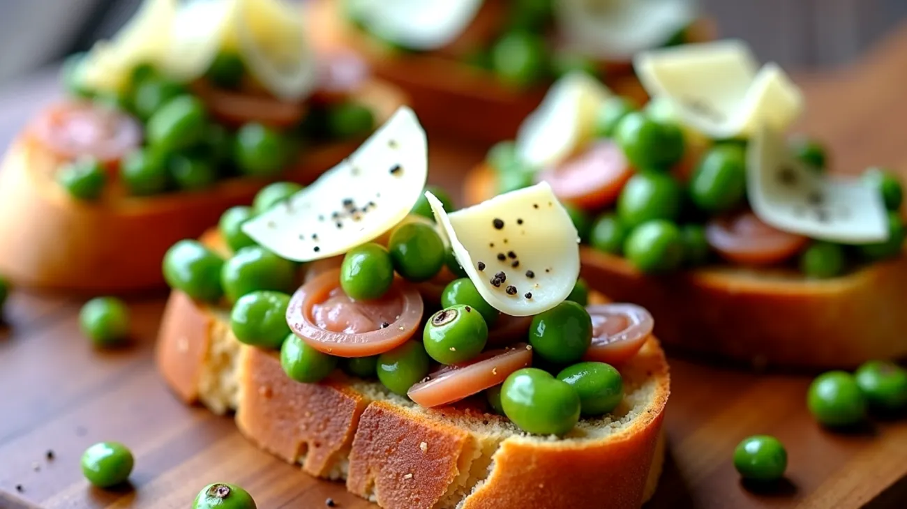 Pane toscano fave fresche alici sott'olio"