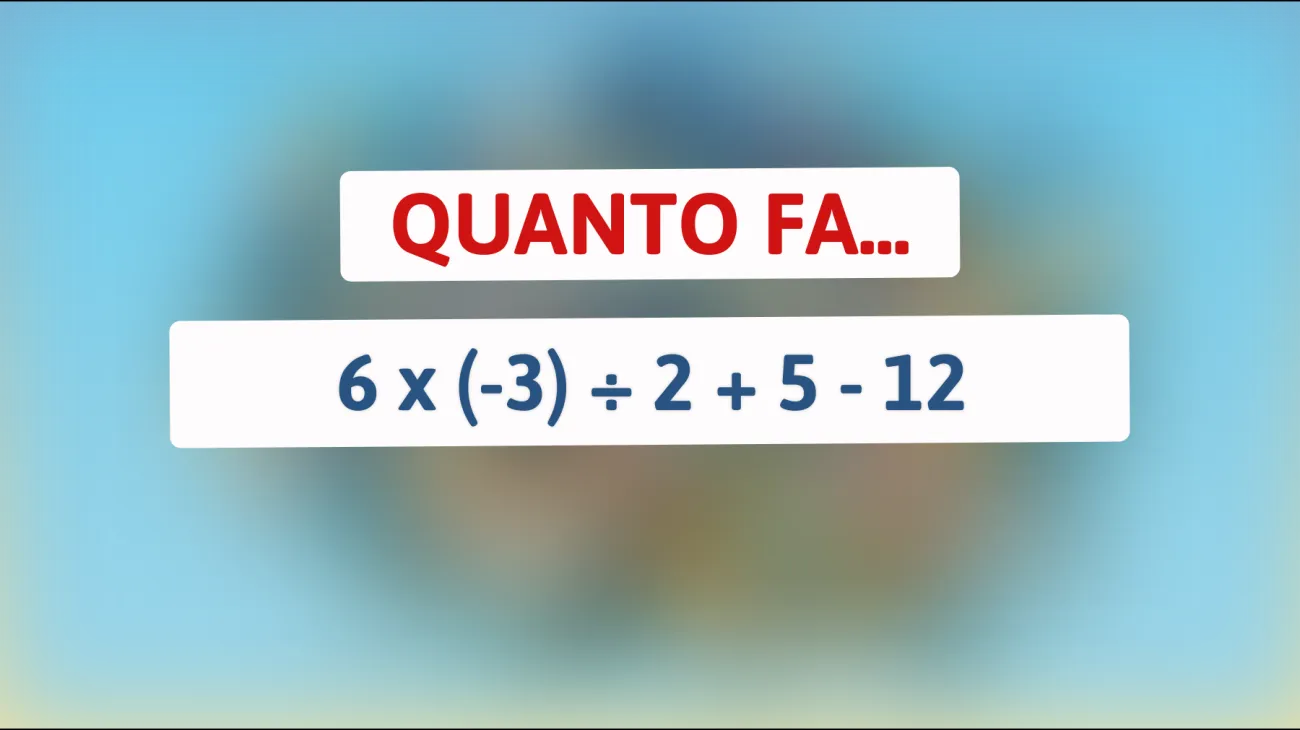 Pensi di essere un genio della matematica? Rispondi a questo indovinello complicato e scopri la verità!"