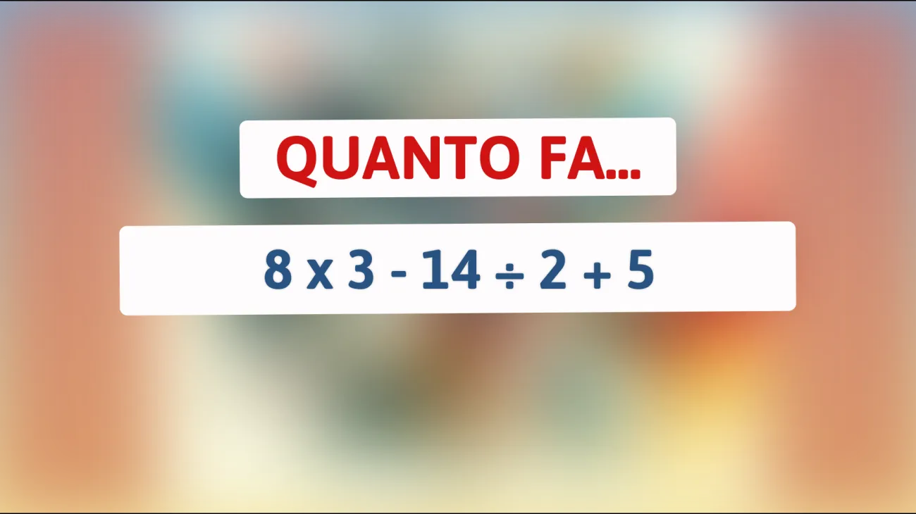 Sfida il tuo cervello con questo indovinello matematico: riesci a risolverlo? Solo chi ha un QI superiore può farcela!"