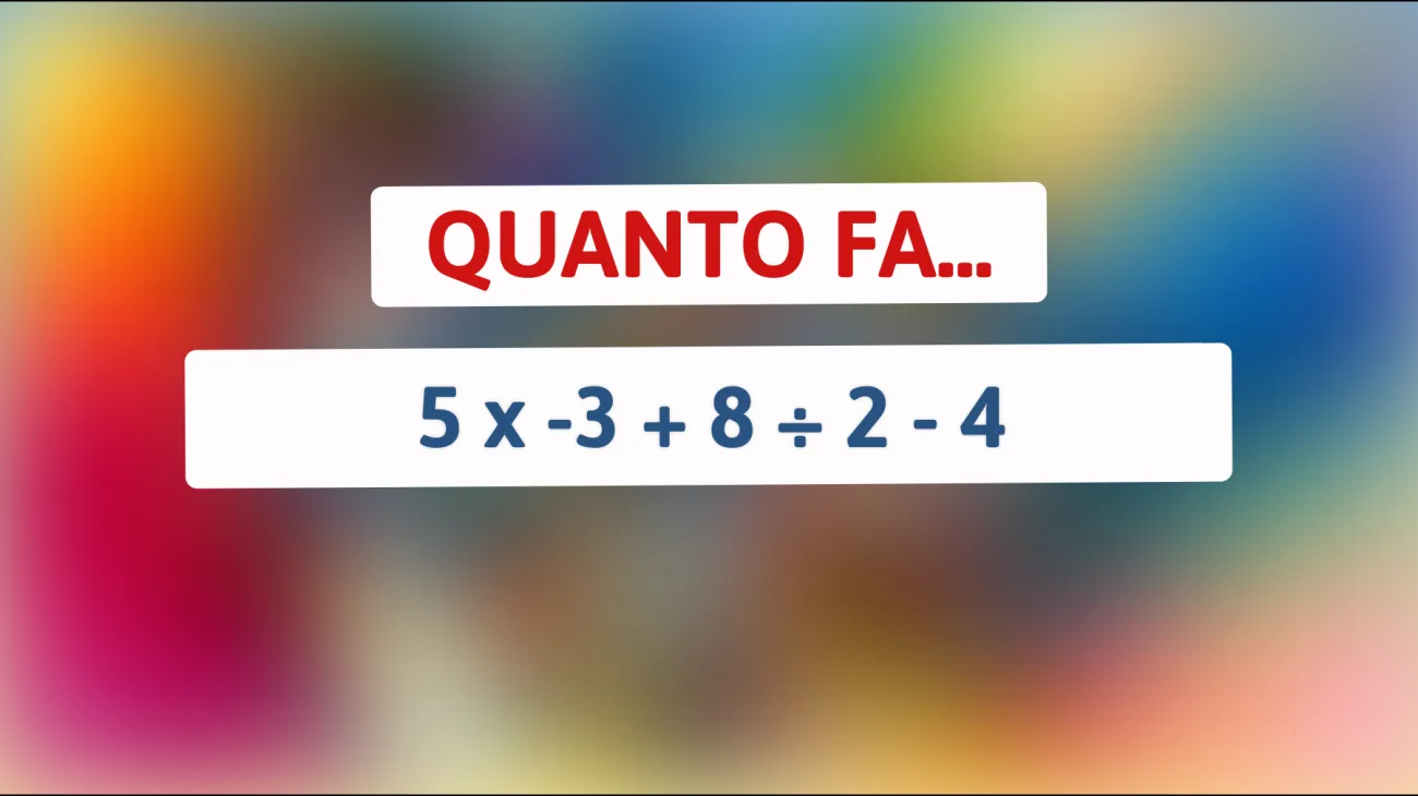 Solo il 1% delle persone riesce a risolvere questo enigma matematico al primo colpo! Ci riesci anche tu?"