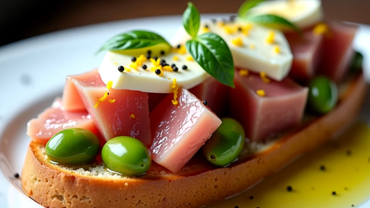 bruschetta tonno fave fresche"