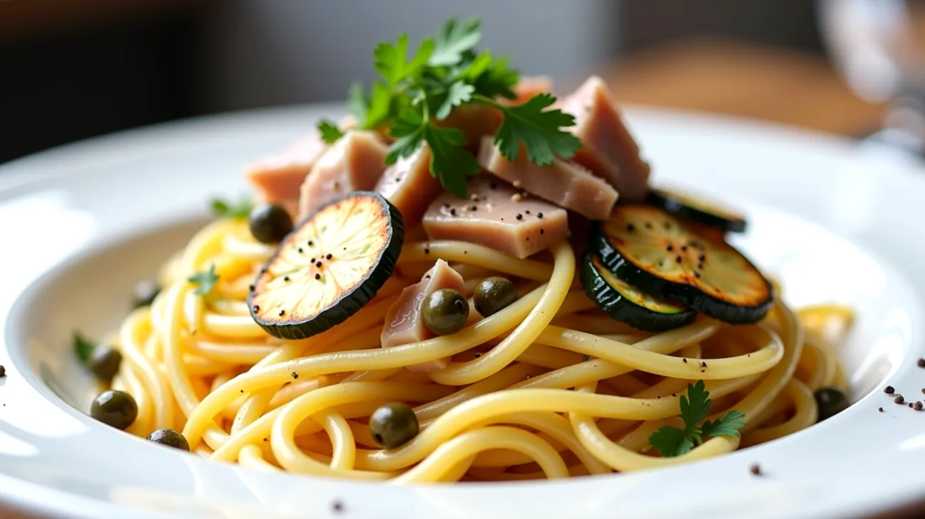 spaghetti tonno capperi"