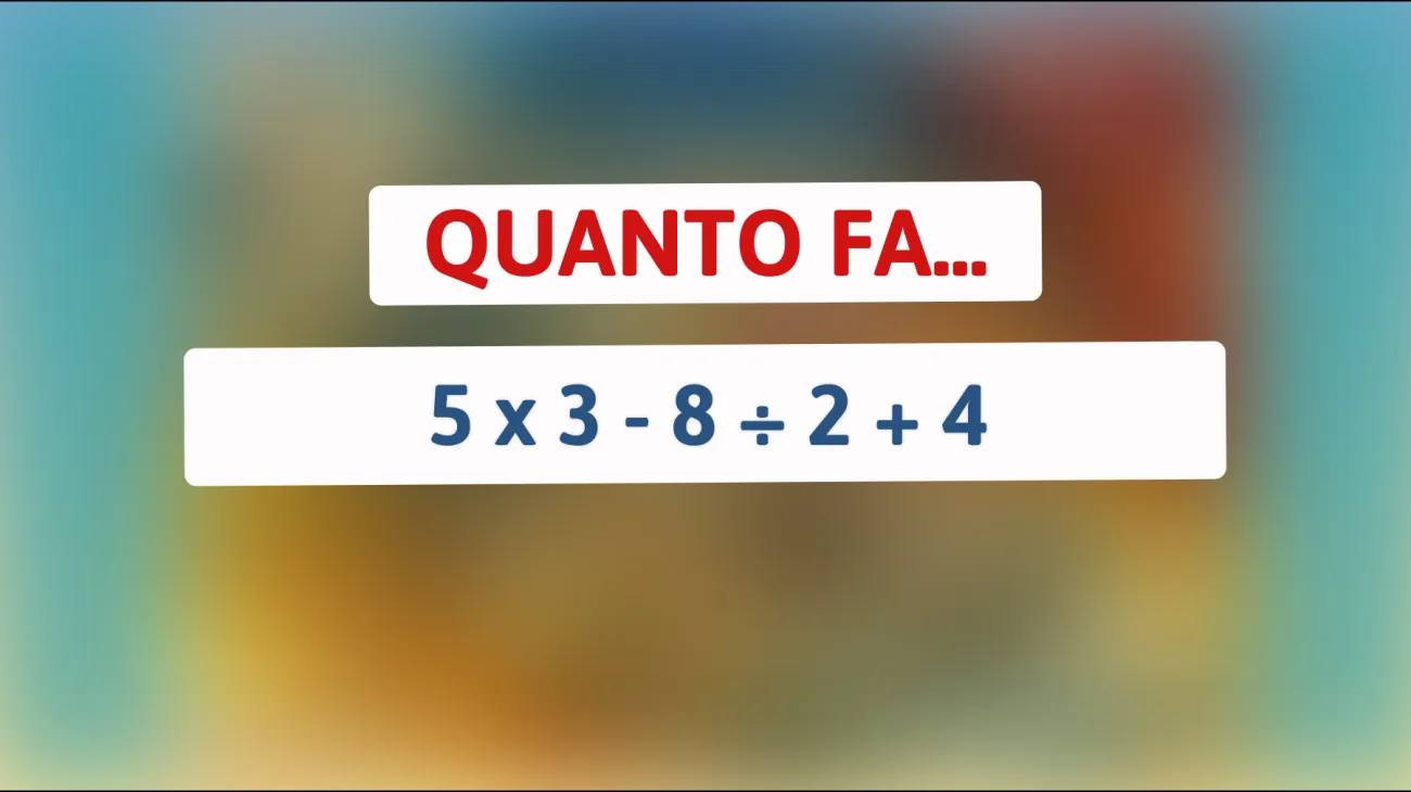 \"Sai risolvere questa sfida matematica che solo i veri geni possono capire?\""
