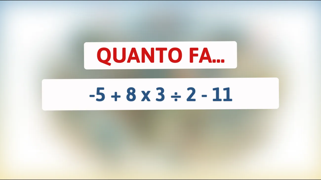 \"Scopri se sei un vero genio: risolvi questo enigma matematico che sta mettendo alla prova le menti più brillanti!\""